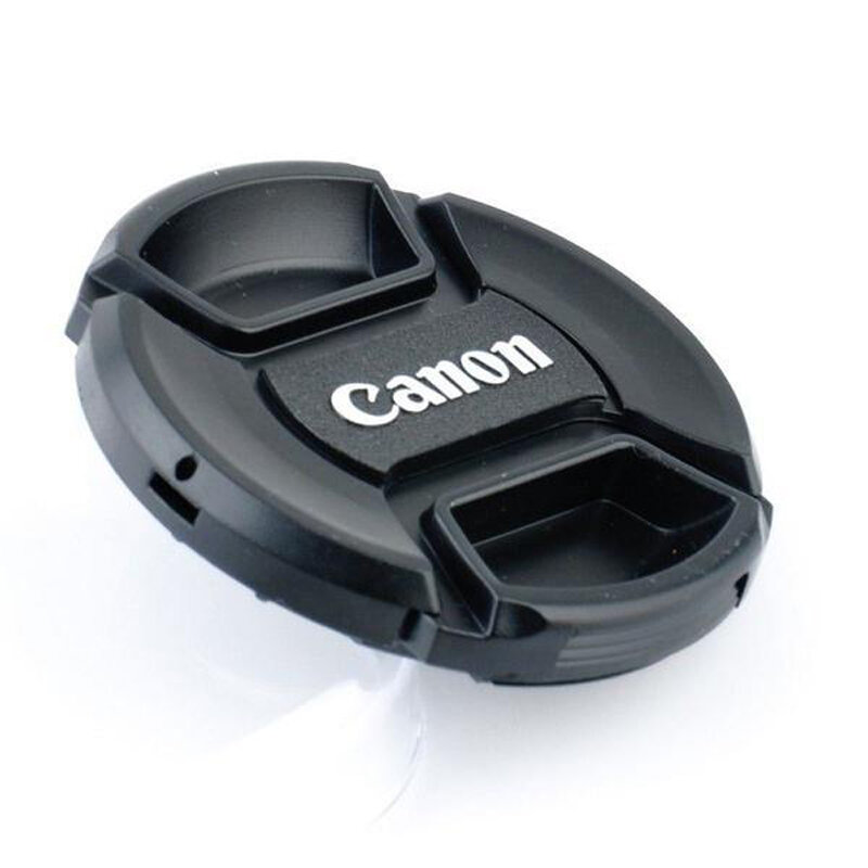 1Pc Snap-on front 58mm len cap cover straps for canon eos EF 18-55-250 Black center pinch Snap-on cap cover for canon/nikon Lens