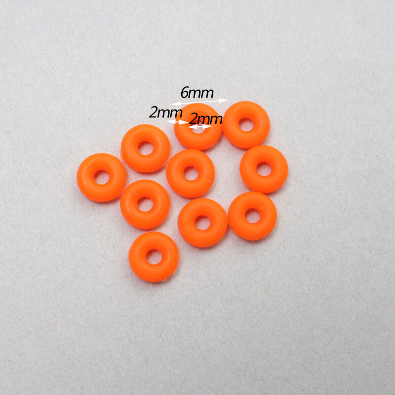 100pcs Multicolor Hole 2mm Rubber Clip Charms Safety Stopper Spacer Beads DIY Bracelet Jewelry Making Findings