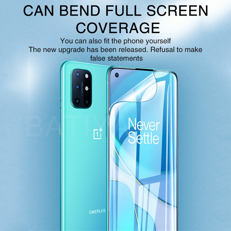 Hydrogel Film on the Screen Protector For OnePLus 7T 6T 5T 8T 10 Pro Full Cover Soft Screen Protector For OnePLus 7 8 9 9R Nord