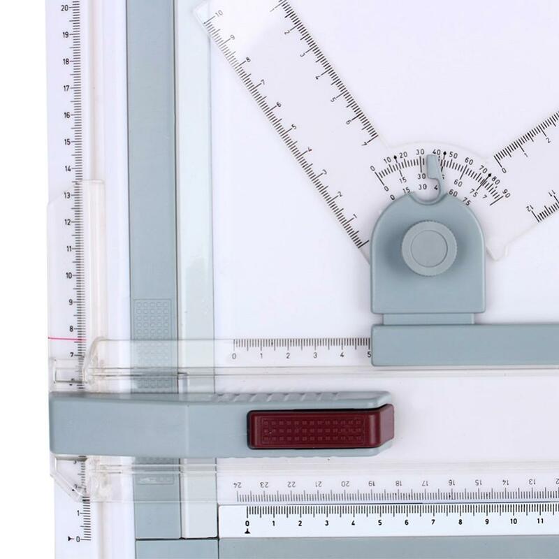 アーキテクチャーa3ドラフティング製図板定規テーブル調節可能な角度アートドローツールセット、2つの並列定規とコーナークリップ付き