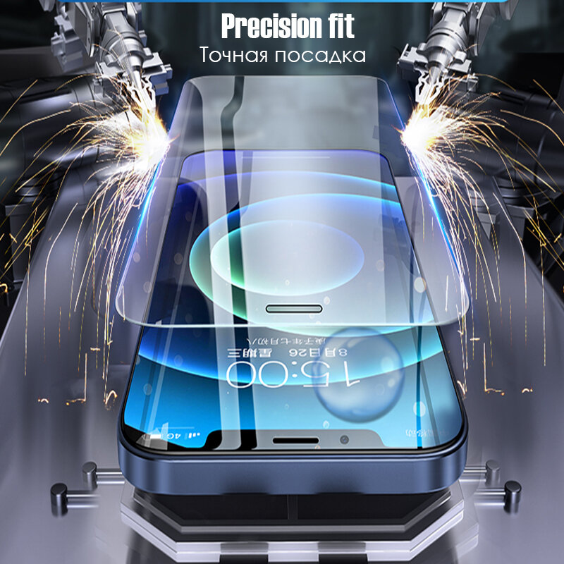 Protetor de tela 1-2 9h de vidro temperado para iphone 12 pro max x xs xr, 11 pro 12 mini 7 plus 8 6 6s, vidro protetor
