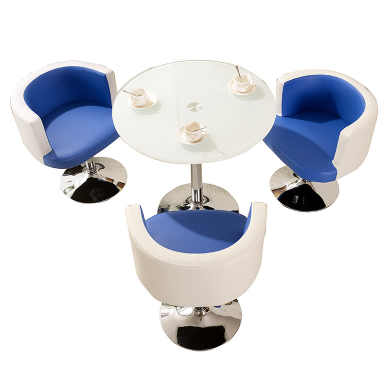 Conjunto de mesa de Comedor con 4 Sillas, mueble de Comedor, mesa de cristal para café, cocina, Comedor, recepción de negocios, 4 Sillas