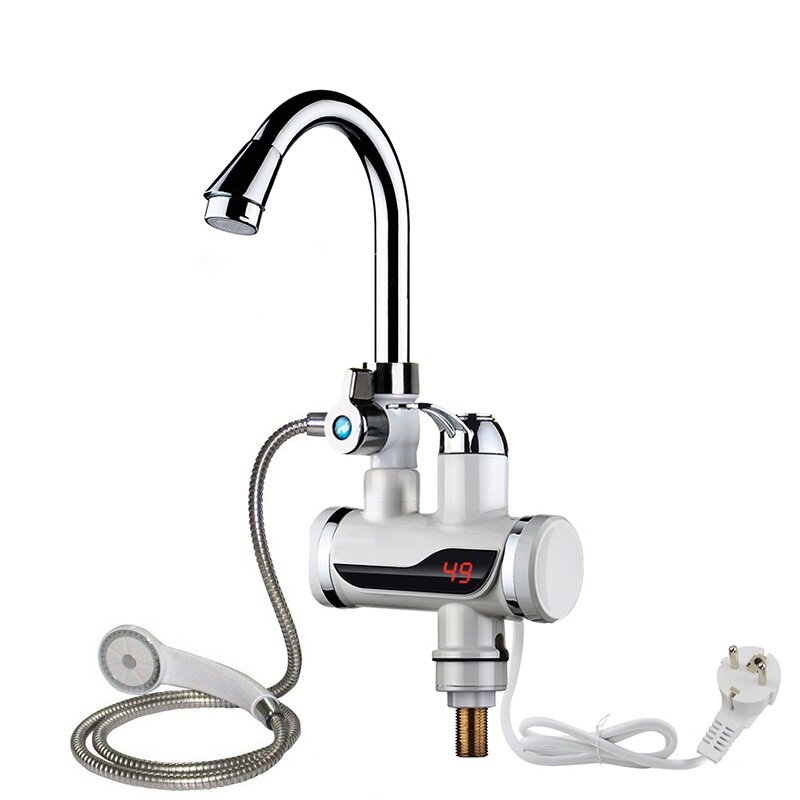 KBAYBO-Robinet chauffe-eau électrique 3000 W, pour la cuisine et la salle de bain, sans réservoir, usage mixte, 2 types de sortie, chauffage instantané de l'eau, douche chaude