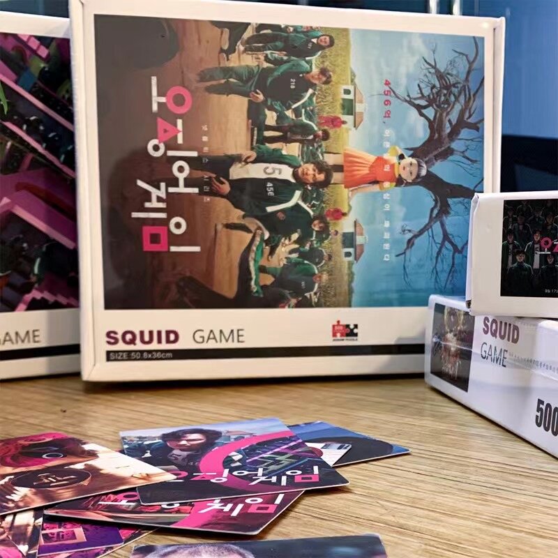 Vendita calda corea TV gioco puzzle 500 pezzi con figure giochi da tavolo per adulti giocattoli per bambini regalo personalizzato di natale