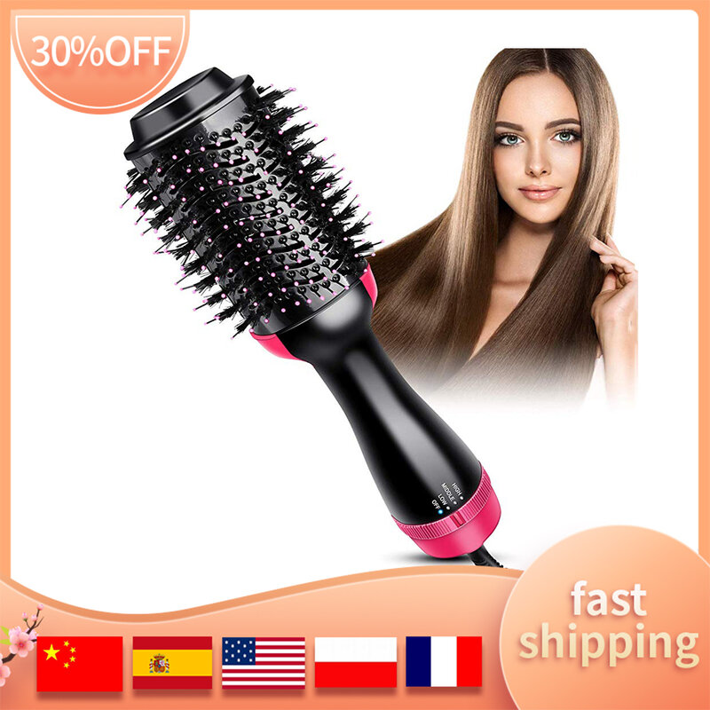 One Step Hair Dryer 1000W Hot Air Brush Curler Hair Styling Tools Electric Ion Blow Roller Hair Straightener Comb Curling Styler
