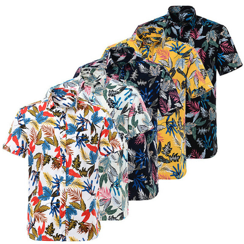 Camisa de algodón 100% para hombre, blusa informal holgada de manga corta, para primavera, otoño y verano