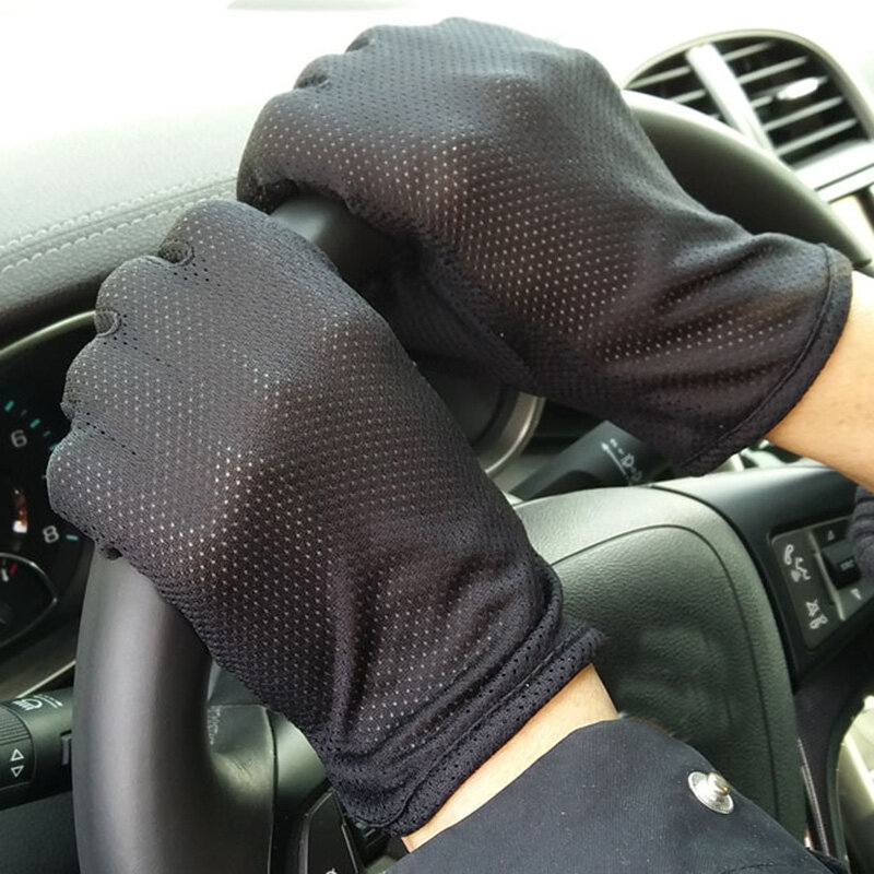 Man Non-slip Running Gloves Summer Mesh Breathable Touch Screen for Riding Bike Thin
