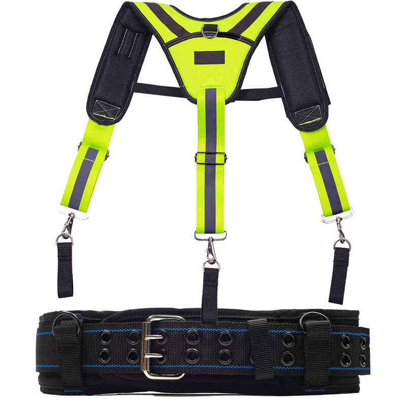 Bretelle di sicurezza riflettenti Set di attrezzi per bretelle per cinture regolabili con ganci girevoli e passanti per cintura