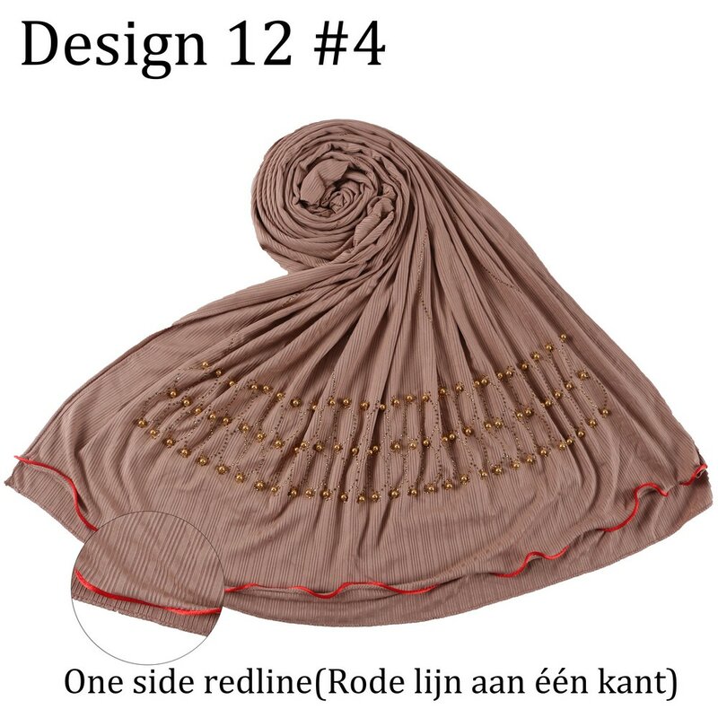 Рома Lined-D12 фуляр женский мусульманский Джерси-шарф с бриллиантами стразы одна сторона Redline Темпель мусульманский женский длинный платок
