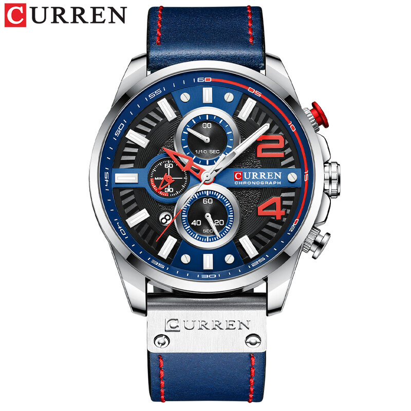Crrju edição limitada azul dos homens relógios topo marca de luxo relógio quartzo esportes cronógrafo à prova dwaterproof água relógio masculino relogio masculino