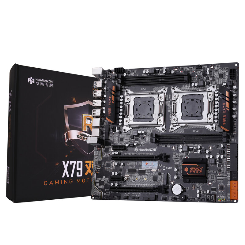 HUANANZHI X79 4D Dual CPU X79 Motherboard Für Intel X79 LGA 2011 E5 DDR3 1333 1600 1866MHz 128GB PCI-E SATA3 USB 3,0 E-ATX
