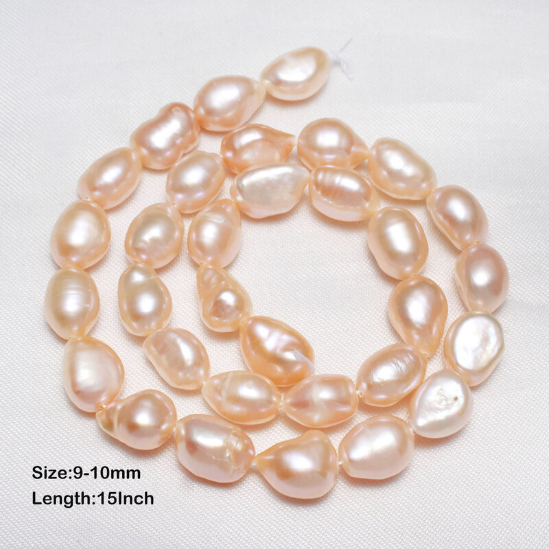 Różowy klasy A hodowane barokowych słodkowodnych perły koraliki 14.5/pasmo dla DIY bransoletka naszyjnik biżuteria podejmowania akcesoriów