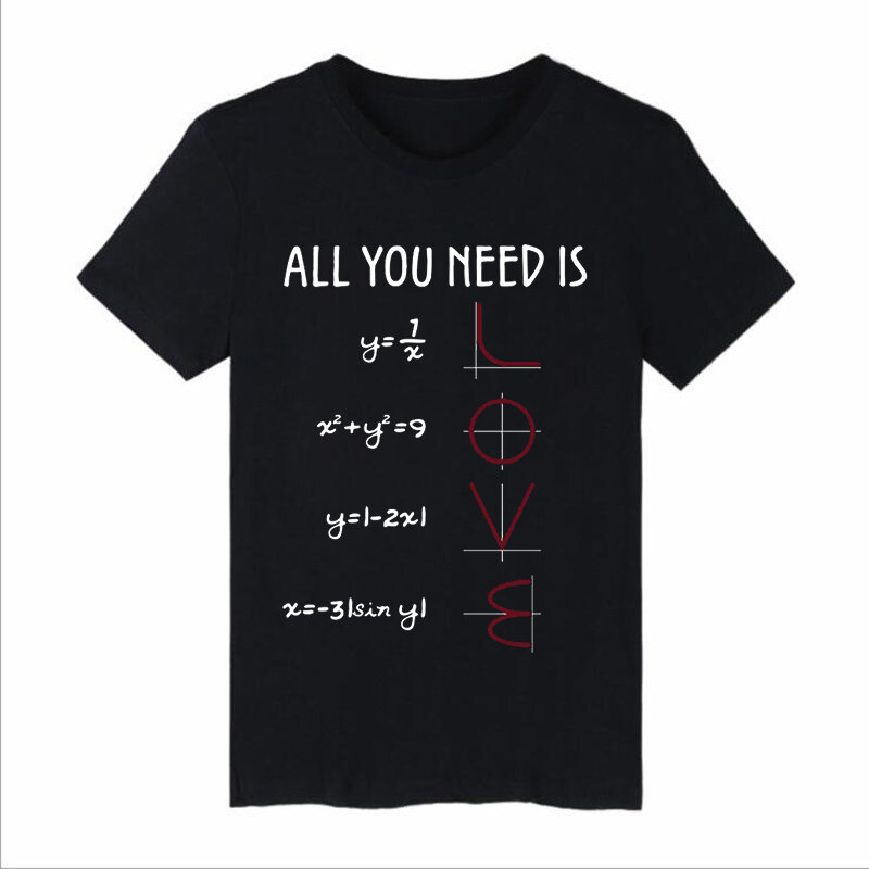 Camiseta de algodão de manga curta, camiseta feminina engraçada com estampa de brinquedo, equações japonesas para homens e mulheres
