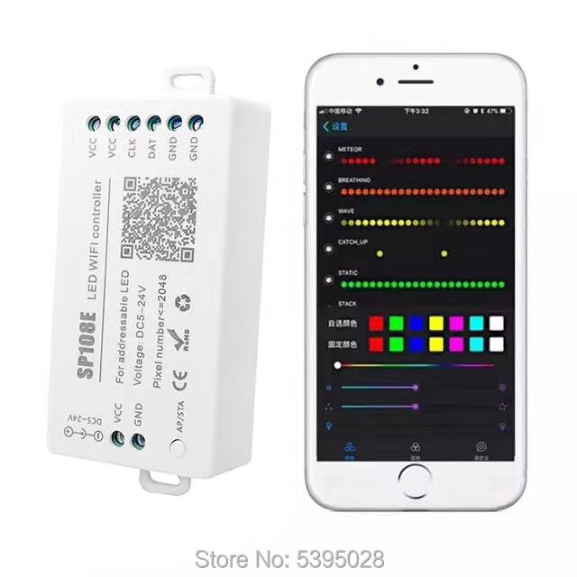 Controlador de música WS2812B, con Bluetooth, lámpara de píxeles de tira Led, Wifi RF, MIni DC5-24V de Control, WS2812B, WS2811, SK6812