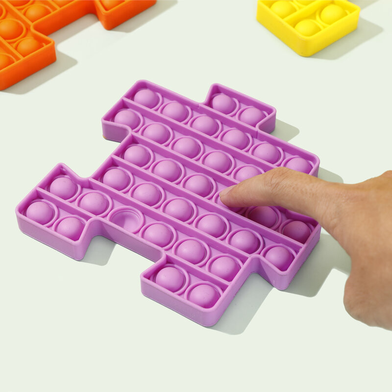 Pop Fidget punk juguetes Arco Iris empujar burbuja juguetes anti estrés adultos niños sensorial juguete para aliviar el Autismo