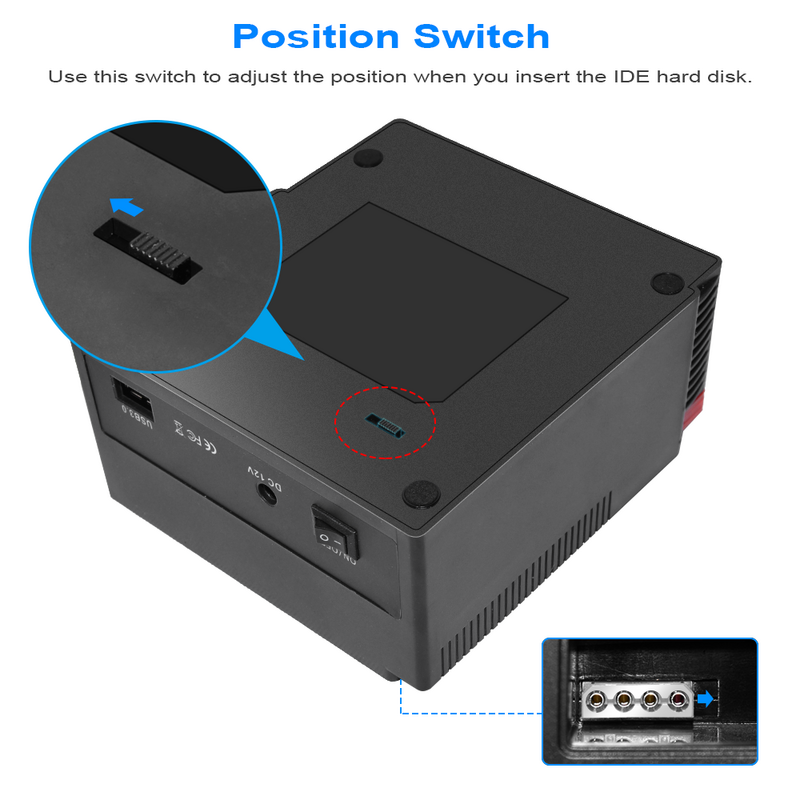 2.5 "/3.5" USB 3.0/Type C To 2 SATA 1 IDE HDD Docking Station การ์ดรีดเดอร์ USB3.0 M2 TF SD Slot Hub