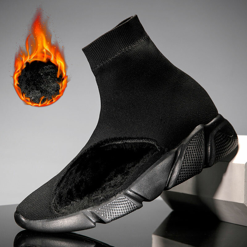 MWY-أحذية رياضية نسائية قابلة للتمدد ، أحذية رياضية غير رسمية ، دافئة ، غير قابلة للانزلاق ، مسطحة للمشي في الهواء الطلق ، مقاس كبير
