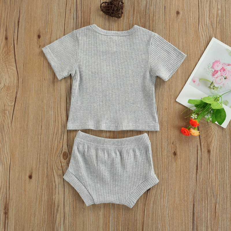 Urlaub Baby Kurzarm T-Shirts + Kordelzug Shorts Casual Style mit Tasche Dekoration Elastische Taille Sommer Kleidung