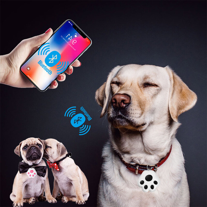 Hond Poot Bluetooth Anti-verloren Apparaat Hond Gps Tracker Met 15M Monitoring Range Bluetooth Tractor Voor Huisdier portemonnee Tas Bescherming