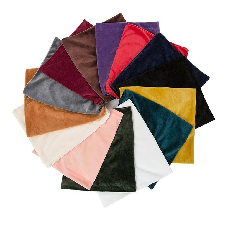 2021 nowy wysokiej jakości zima aksamitna tkanina szalik komin kobiety szyi cieplej szaliki miękkie wygodne Slouchy mody stałe kolor