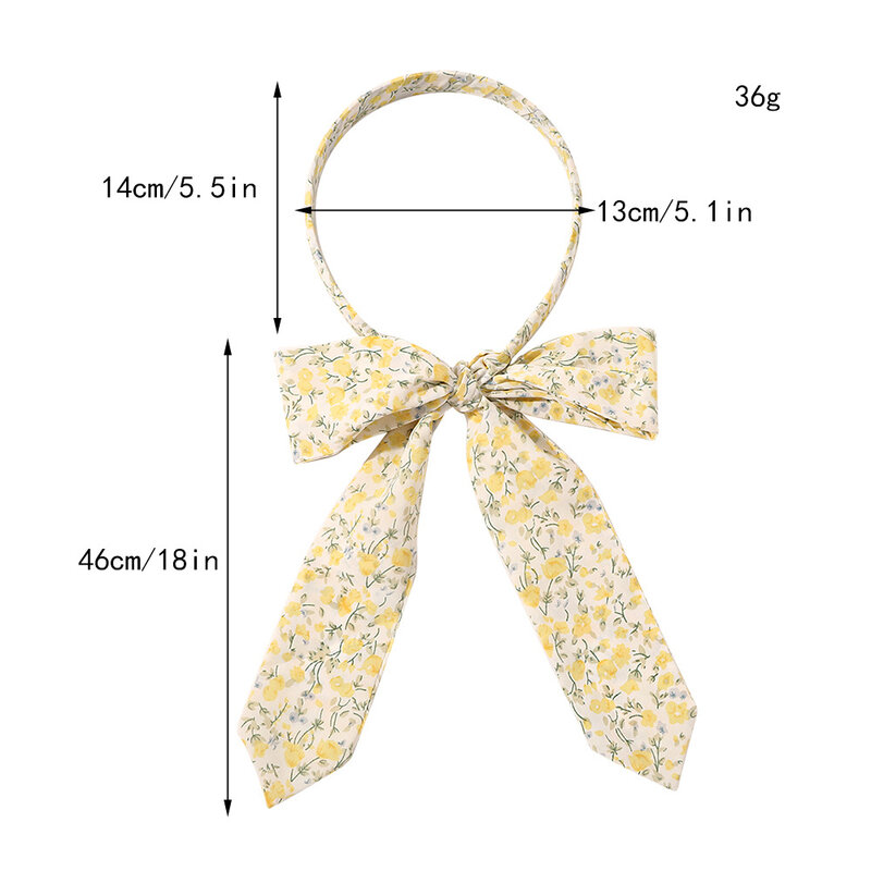 Pastoral Style Flowers Bow Ribbons Hair Bands Girls Floral Hair Bundles Out Pressure Hair Headbands Small Fresh Hair Accessories