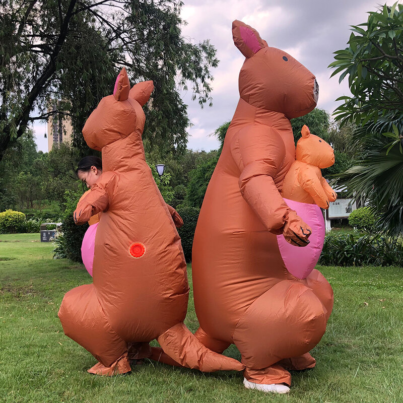 Costumi Cosplay animali per bambini adulti Costume da canguro gonfiabile di Halloween mascotte di carnevale gioco di ruolo Disfraz