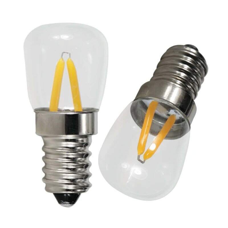 Светодиодная лампа-свеча, мини-светильник с нитью накаливания E14, 12 В переменного/постоянного тока, 110 В, 220 В, 1,5 Вт, хрустальная люстра с монол...