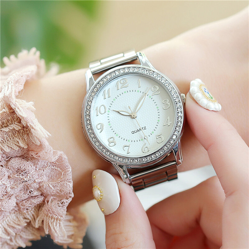 Luksusowe Lady moda damska zegarki Vintage diament zegarek kwarcowy Casual Dress bransoletki zegarek Reloj Mujer Dropshipping Часы