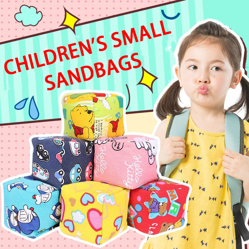 Classic Children's Bean Bag Mini Children's Throwing Sandbag Toy Cartoon Canvas Sandbag Toy Outdoor Sports Fun Bean Bag