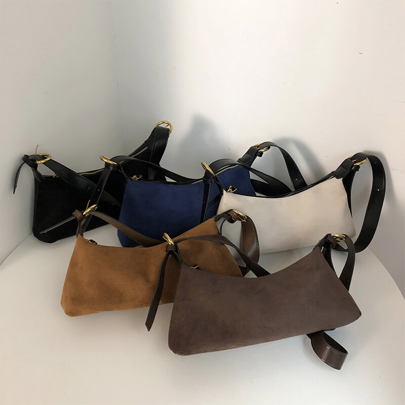 Small Square Shoulder Bags for Women Solid Color Scrub Crossbody Bag Simple Vintage Ladies Handbags Elegant Design Messenger Bag