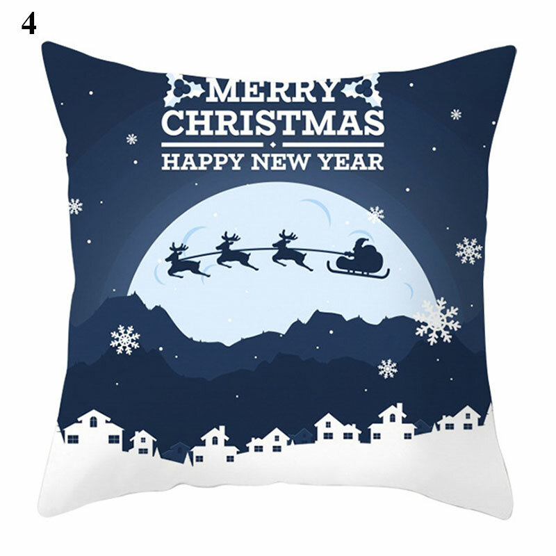 Natal boneco de neve árvore elks fronha decoração para casa natal capa de travesseiro impressão capa de travesseiro pele pêssego fronhas capa de almofada