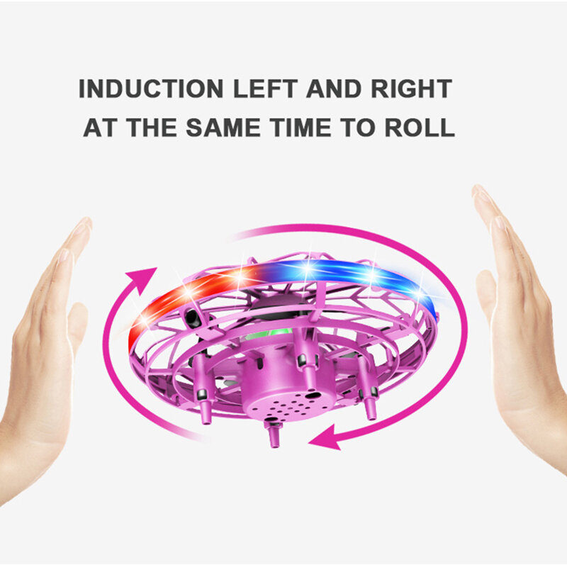 Small RC Drone  Sensing Gesture Infrared Induction Quadcopter Watch Intelligent Remote Control LED Helicopter Drone Kids Toys