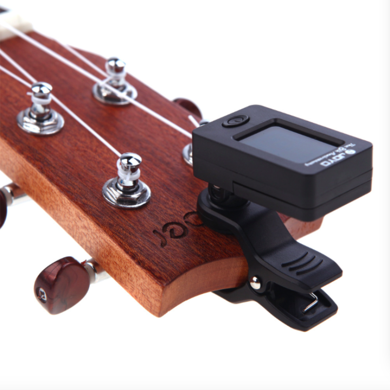 Tuner Gitar Digital Tuner Nada Clip-On untuk Listrik Urikri Bass Biola Universal 360 Derajat Dapat Diputar Sensitif Baterai Bawaan
