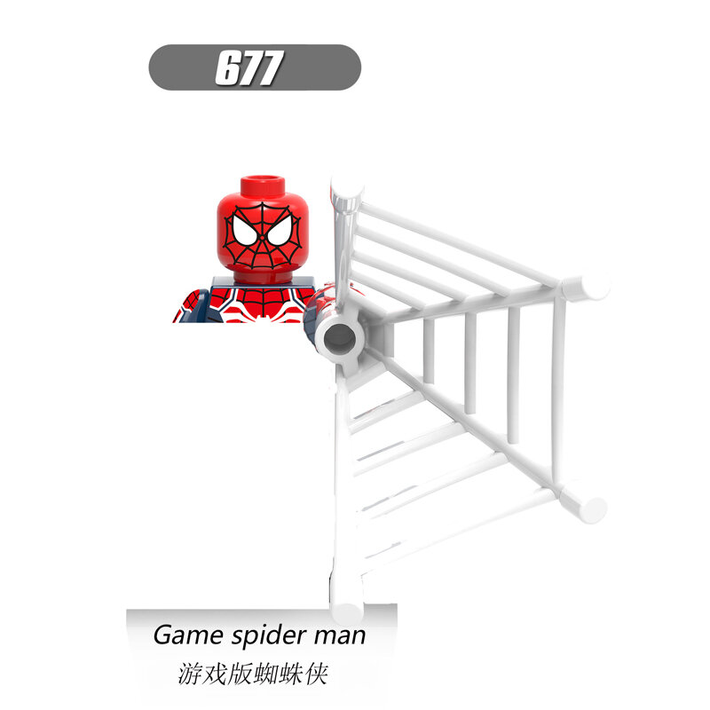 Bloques de construcción de Spiderman para niños, juguete de rompecabezas para niños, modelo X0168