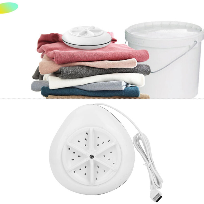Mini turbina ultrasónica portátil, lavadora de ropa, dispositivo de lavado de ropa para viaje de negocios, lavandería USB