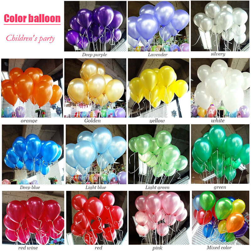 100 pz/lotto air balloons Latex 10 pollici Ball decor palloncini gonfiabili bambini baby red birthday party decorazioni palloncini di nozze