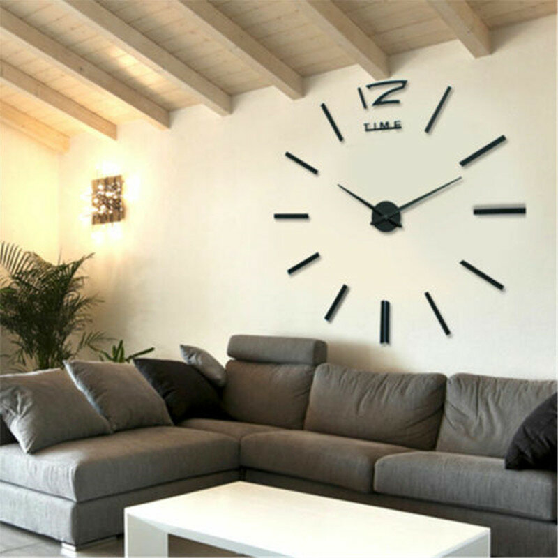 3D bricolage horloge murale numérique acrylique miroir Sticker mural horloge horloges murales décor à la maison pour salon Quartz aiguille montre