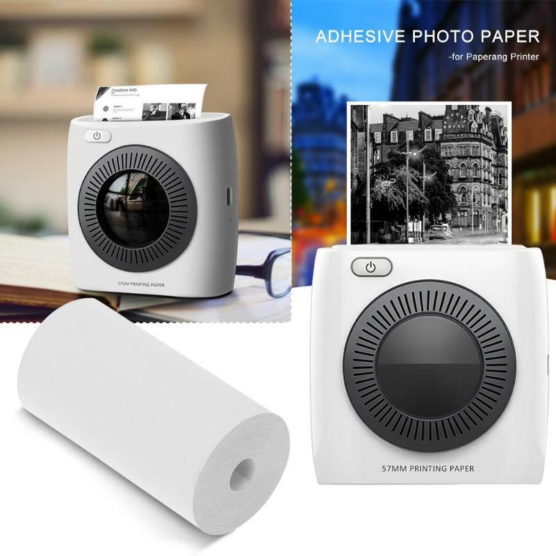 VODOOL-rollo de papel térmico para impresora fotográfica, adhesivo para Mini impresora fotográfica de bolsillo, 5 rollos