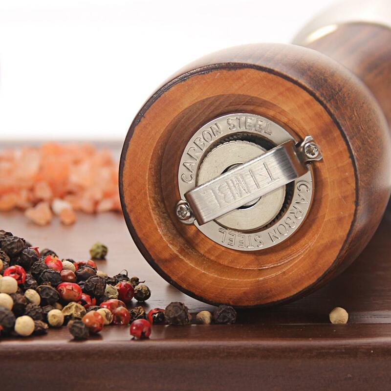 Molinillo de madera para sal y pimienta, mecanismo de precisión Gourmet y sal marina y pimienta de primera calidad
