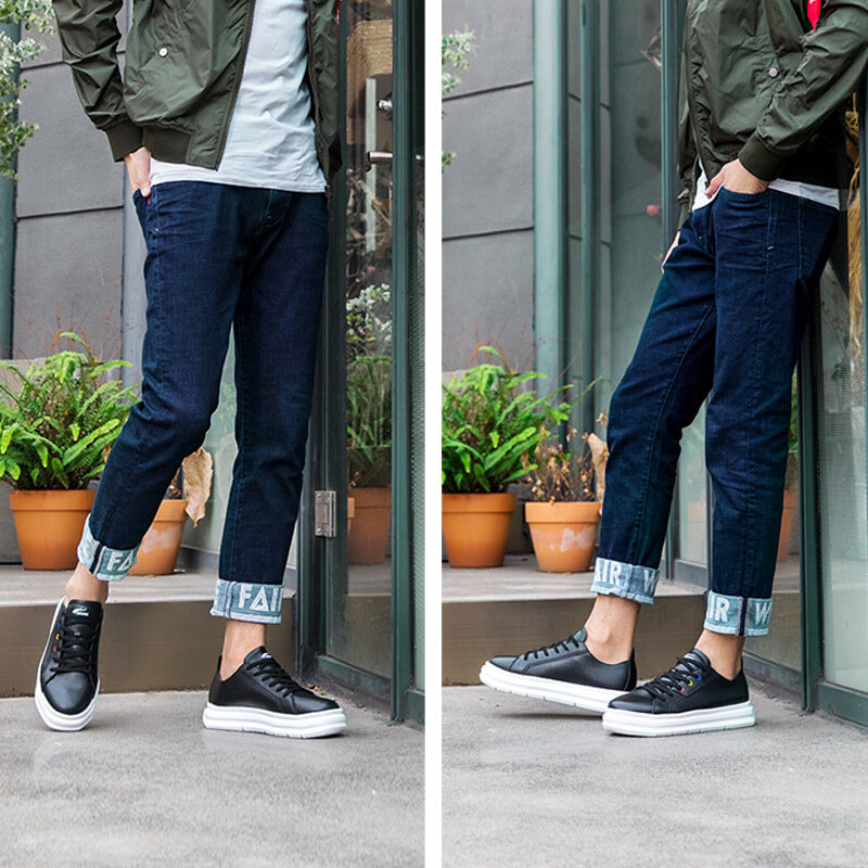 Кроссовки ONEMIX мужские кожаные, простая Удобная прогулочная обувь на плоской платформе, лоферы, повседневная обувь для скейтборда
