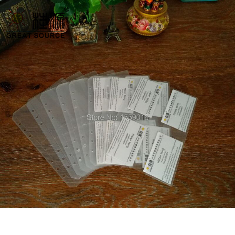 Hoja de álbum de tarjetas para Carpeta de carpeta A5 capacidad de existencias de tarjetas 200 piezas no venenosas y sin tastes
