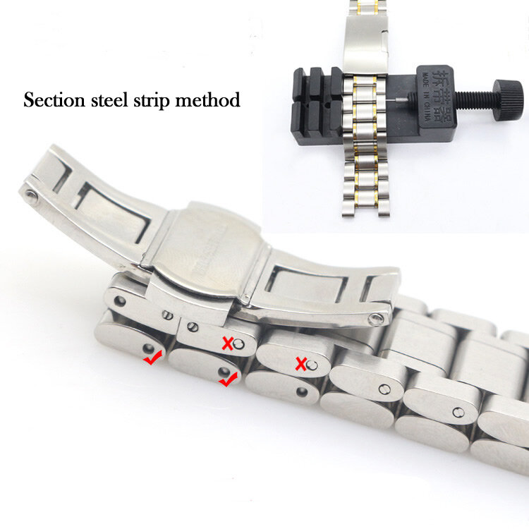 Relógio banda link ajustar fenda cinta pulseira pino de corrente removedor ajustador kit de ferramentas de reparo para homem/mulher relógio