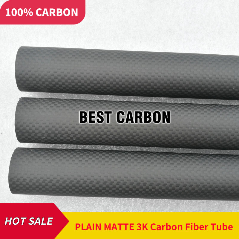 2 peças de tubo de fibra de carbono 3k de alta qualidade enrolado/enrolado/tecido liso, haste de câmera de 15mm x 10mm x 1000mm