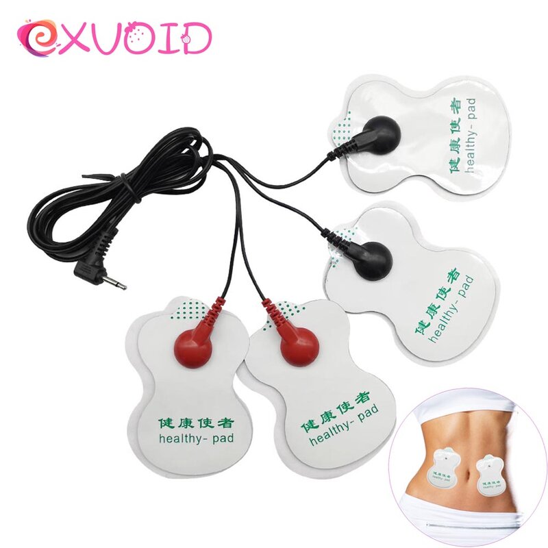 EXVOID 4PCS Sticky Patch Pad Electric Shock Accessories Body Massager Therapy Gel Pad Medical Sex Toys Adult Products Sex Shop