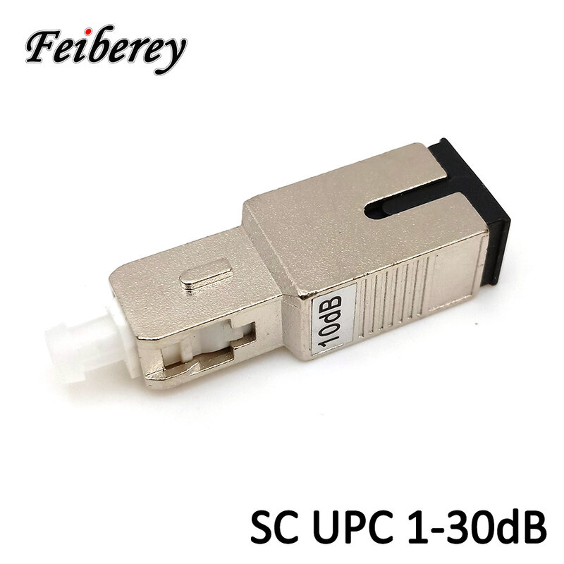 SC UPC 단일 모드 광섬유 감쇠기, 2dB 3dB 5dB 7dB 10dB 15dB 고정 광학 감쇠기 암-수 섬유 감쇠기