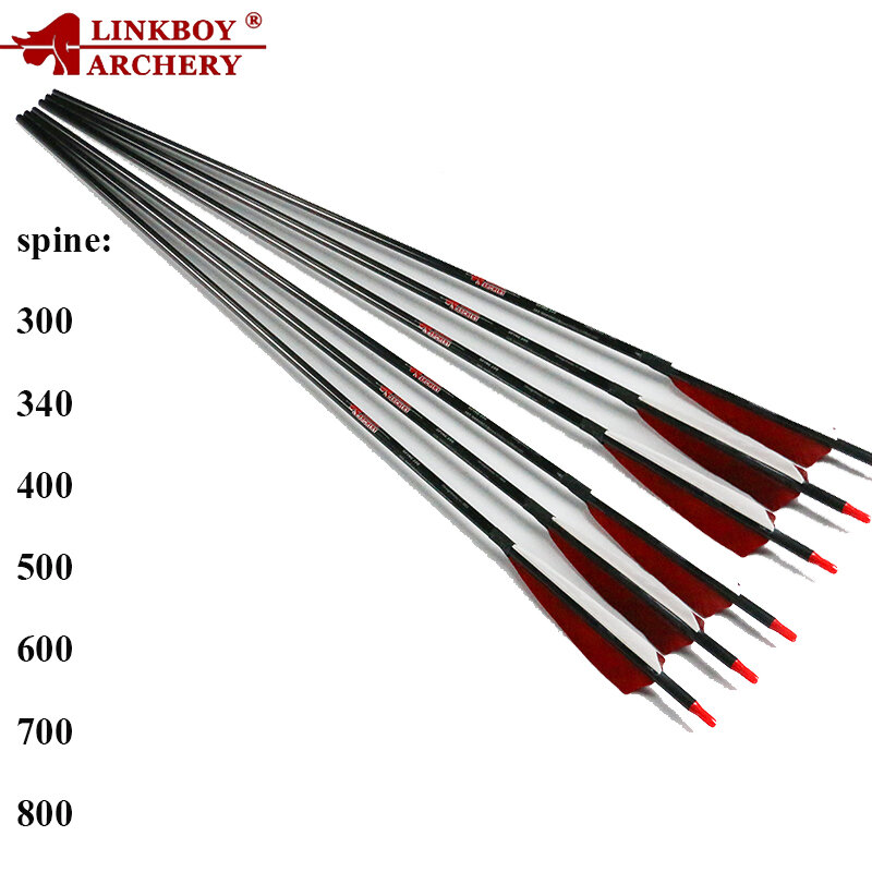 Linkboy arco arco composto para caça, acessórios de tiro com arco e flecha de carbono de 5 polegadas