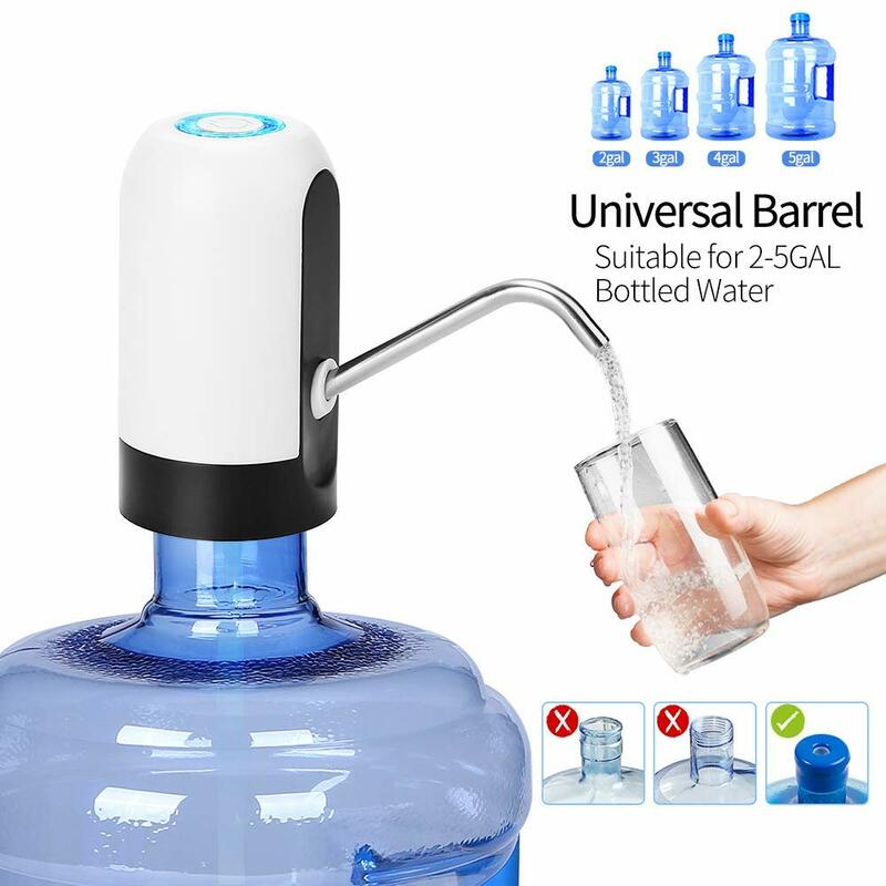 HOME-Water Bottle Pump, USB Charging Automatic Drinking Water Pump Portable Electric Water Dispenser Water Bottle Switch for U