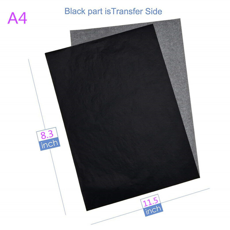 Transferência de papel para pintura, artigo preto, a4, papel para pintura em papel de carbono, grafite, acessórios reutilizáveis, rascunho legítimo #16, 100