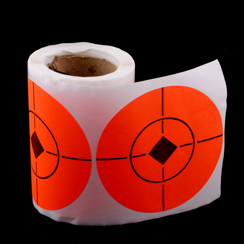 100 sztuk fluorescencyjny klej cel 3 ''papier cel strzelanie cel naklejki polowanie strzelanie szkolenia Paintball akcesoria