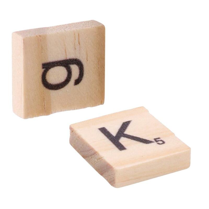 Holz Alphabet Scrabble Spiel-Buchstaben Blöcke Für Rechtschreibung Holz Scrabble Spiel Holz Scrabble Buchstaben Brief Blöcke